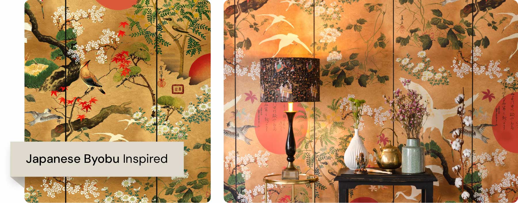 Japanese and Chinoiserie Wallpaper by Mindthegap